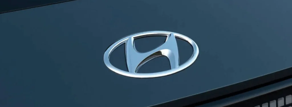 Hyundai logo on vehicle