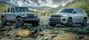 Two jeeps in front of each other
